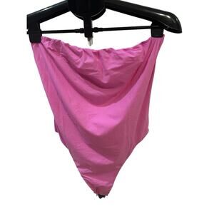 NWT SKIMS Women's Pink Thong Strapless Bodysuit Size XL